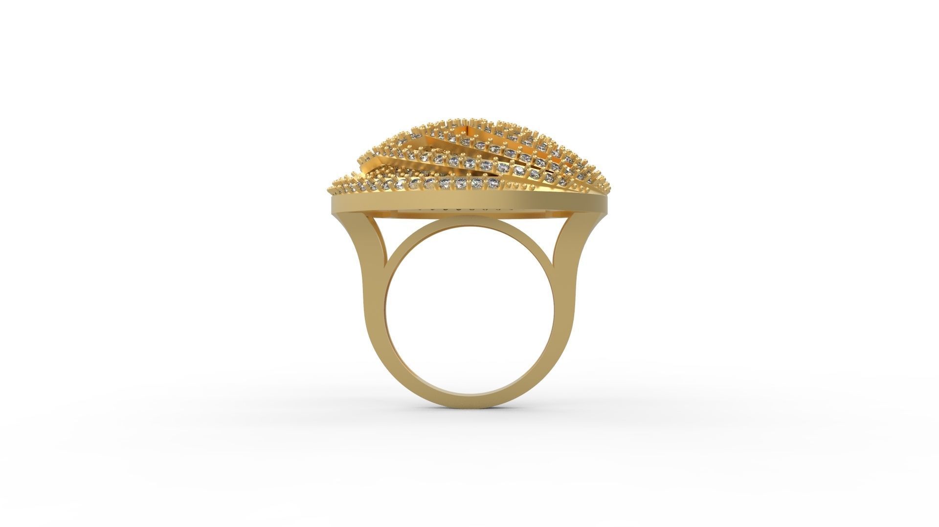 Woman Solitaire Ring 575 3D print model_1