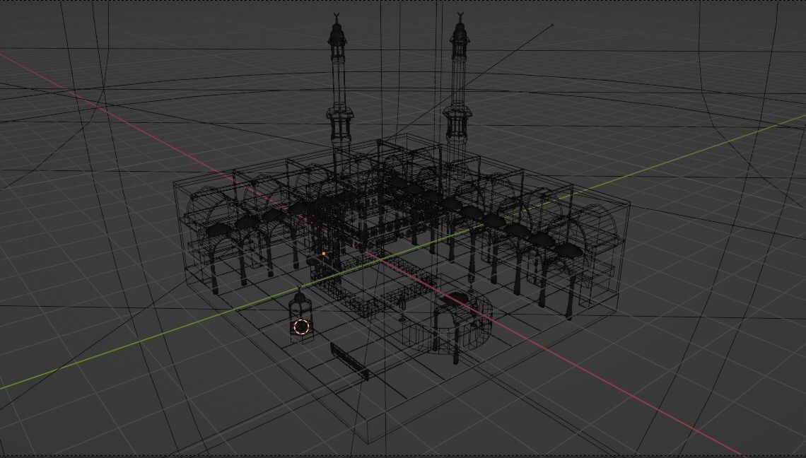 Kaabah Lowpoly Isometric Low-poly 3D model_9
