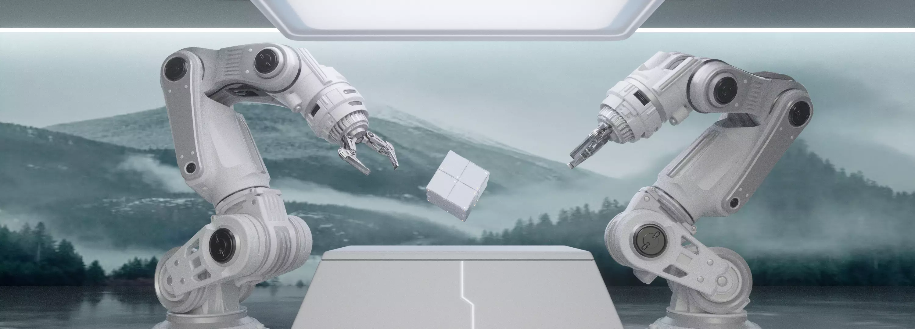 Science and technology robot arm 3D model_0