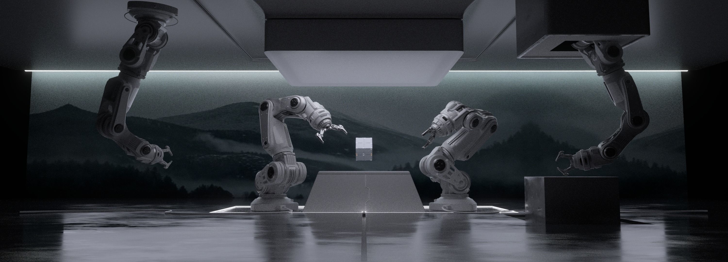 Science and technology robot arm 3D model_9