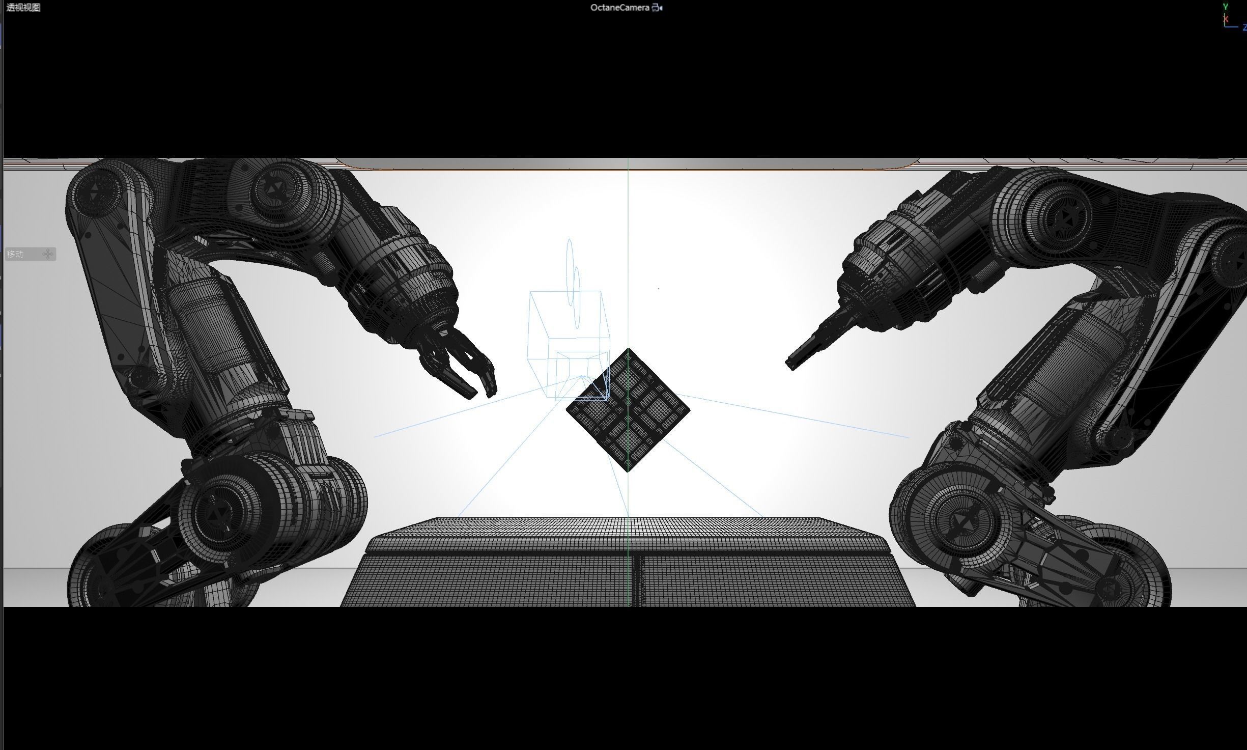 Science and technology robot arm 3D model_5