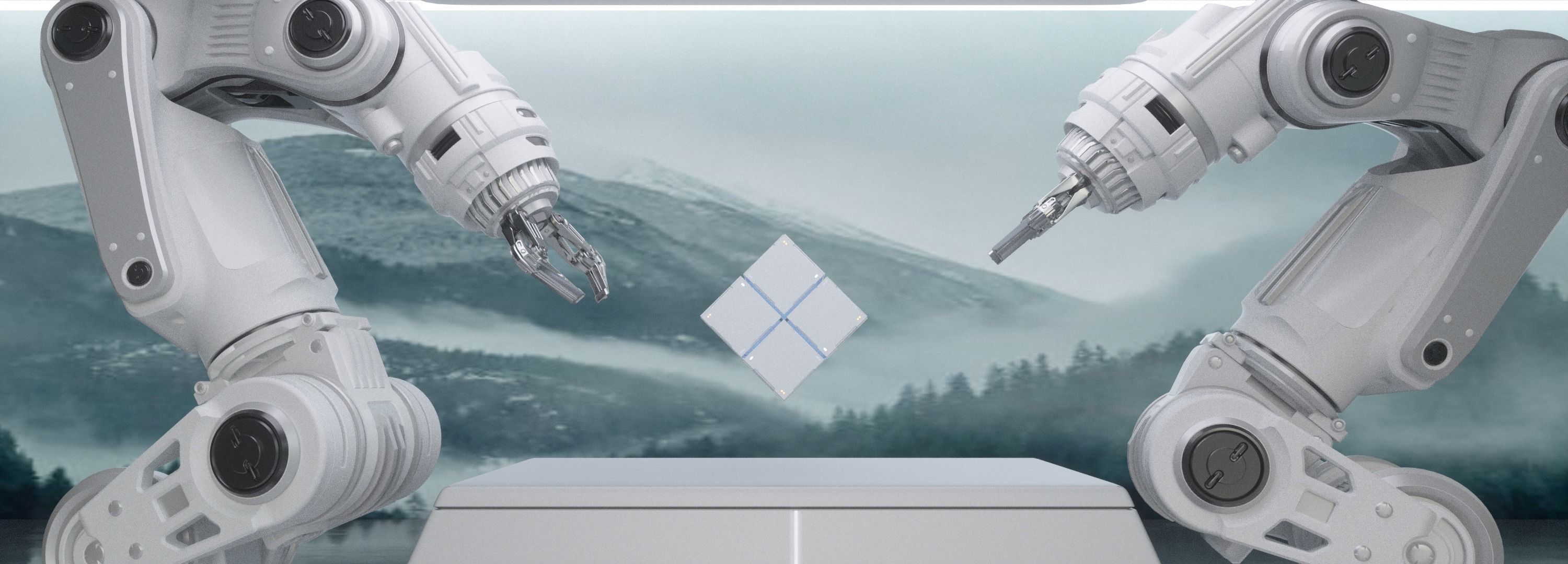 Science and technology robot arm 3D model_8