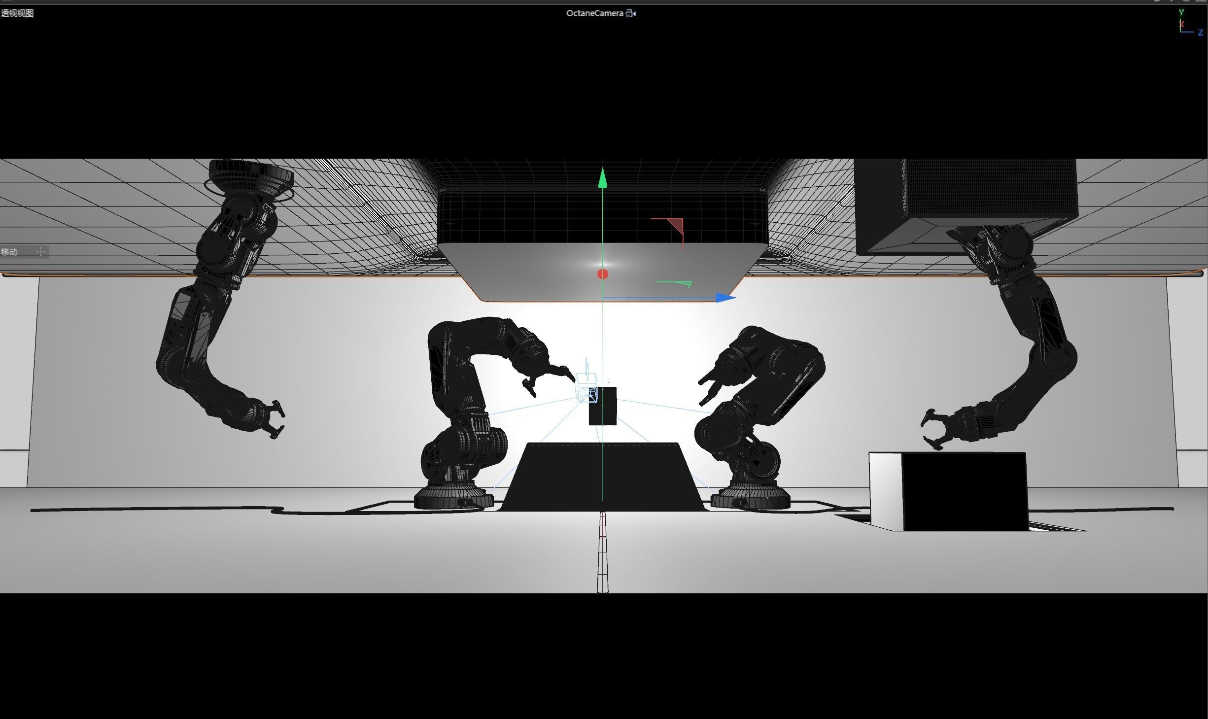 Science and technology robot arm 3D model_4