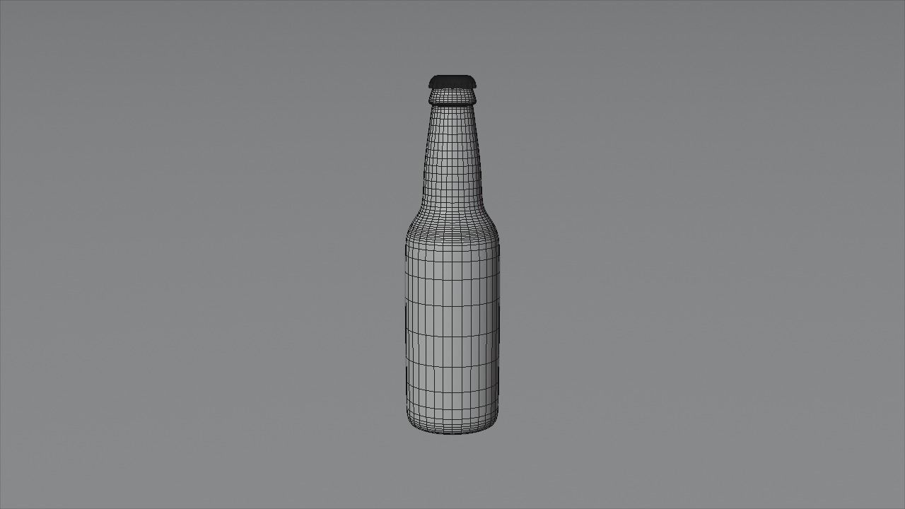 Two beer bottles Low-poly 3D model_7