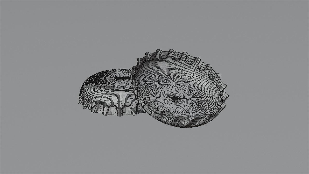 Two beer bottles Low-poly 3D model_9