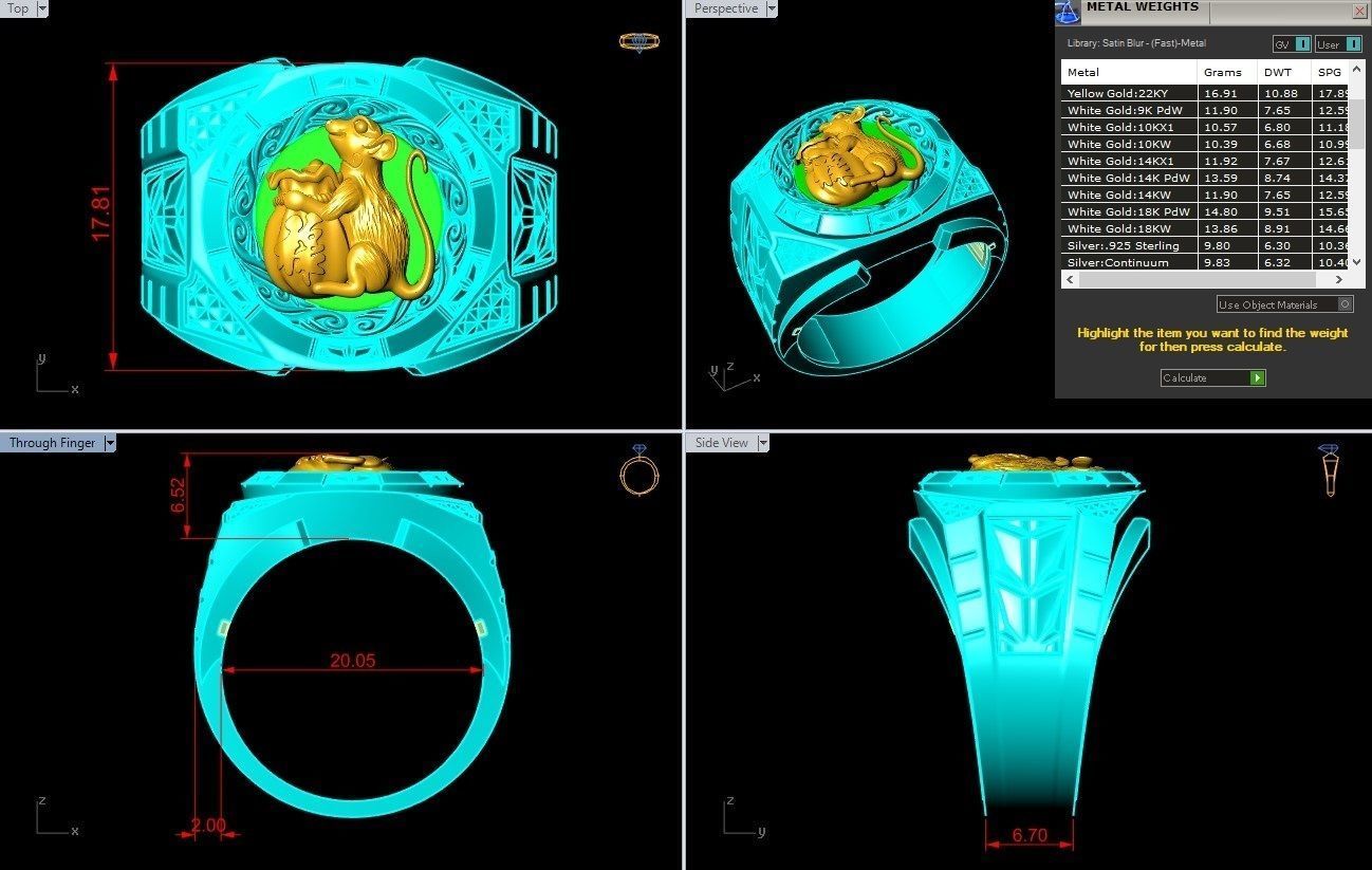 Mouse Rings - N1935 3D print model_7