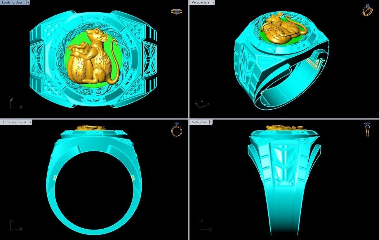 Mouse Rings - N1935 3D print model_10