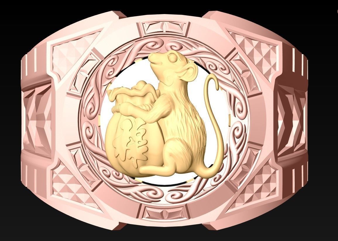 Mouse Rings - N1935 3D print model_4