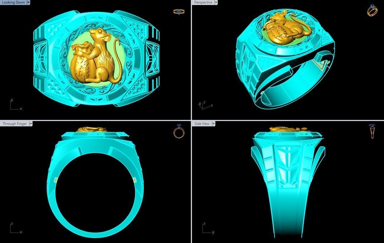 Mouse Rings - N2406 3D print model_10