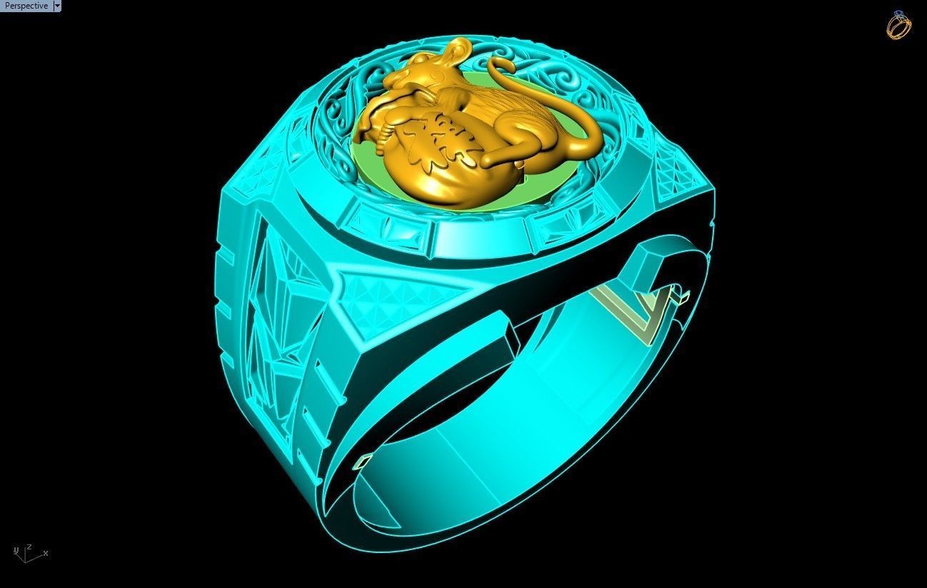 Mouse Rings - N2406 3D print model_9