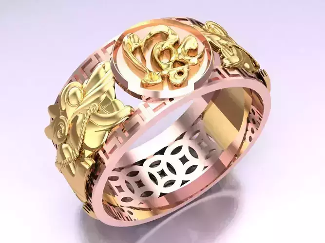 Pixiu Ring - Unicorn Ring - N2220