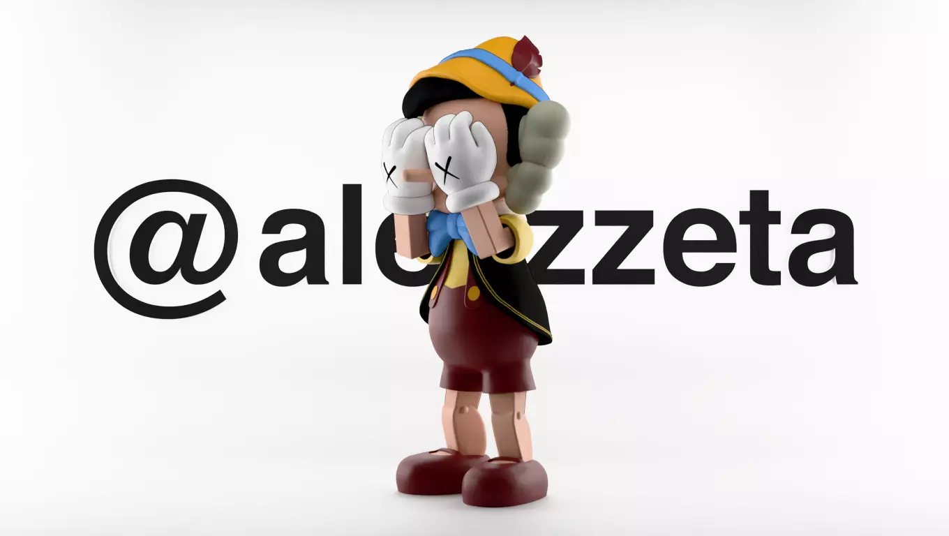 Kaws Pinocchio Textured 3D model