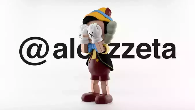 Kaws Pinocchio Textured
