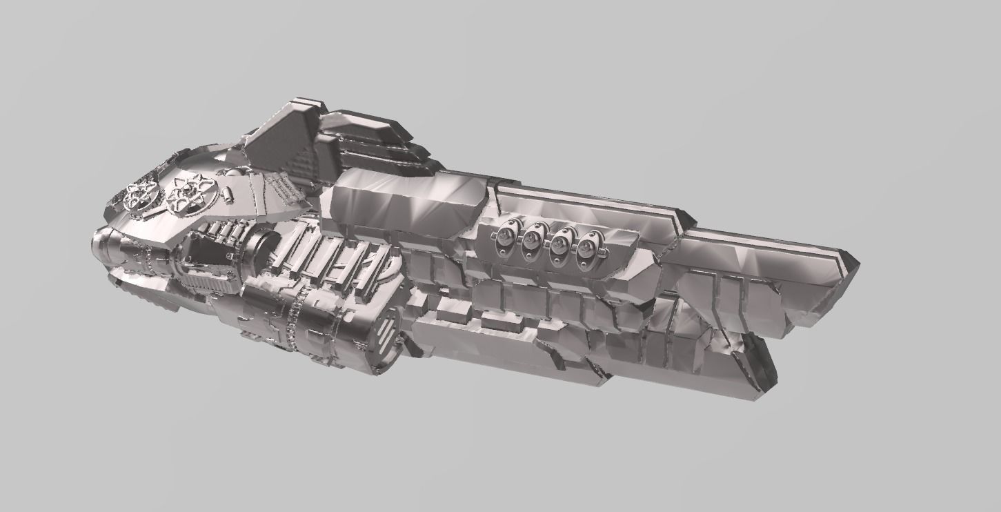 FLEET CORE - 03 FED UNION CRUISER 3D print model_1
