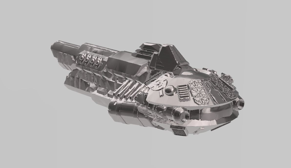 FLEET CORE - 03 FED UNION CRUISER 3D print model_4