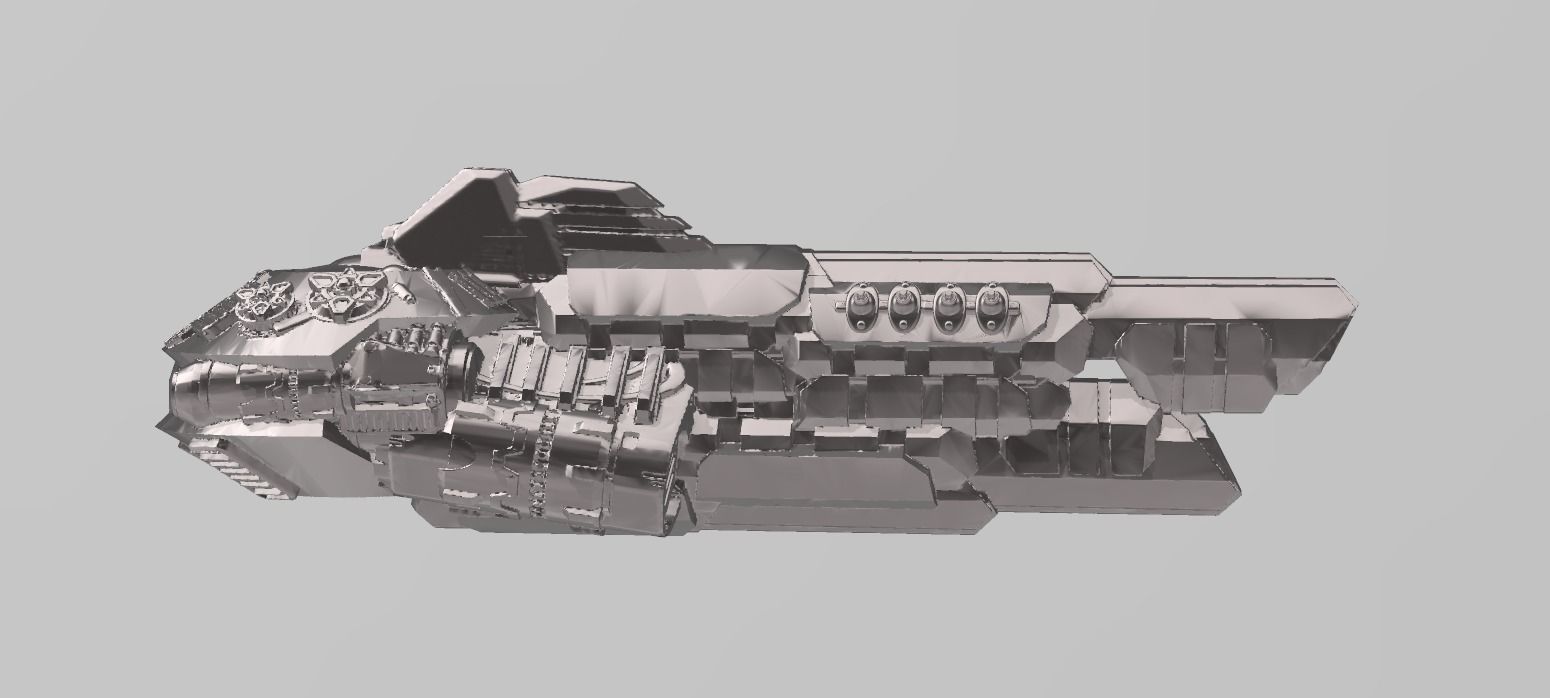 FLEET CORE - 03 FED UNION CRUISER 3D print model_3