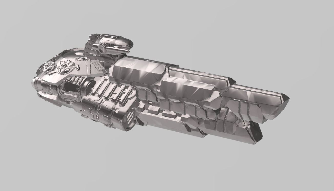 FLEET CORE- 04 FED UNION DESTROYER 3D print model_1