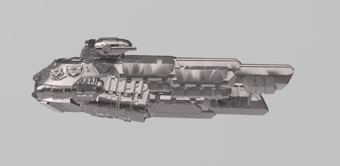 FLEET CORE- 04 FED UNION DESTROYER 3D print model_3