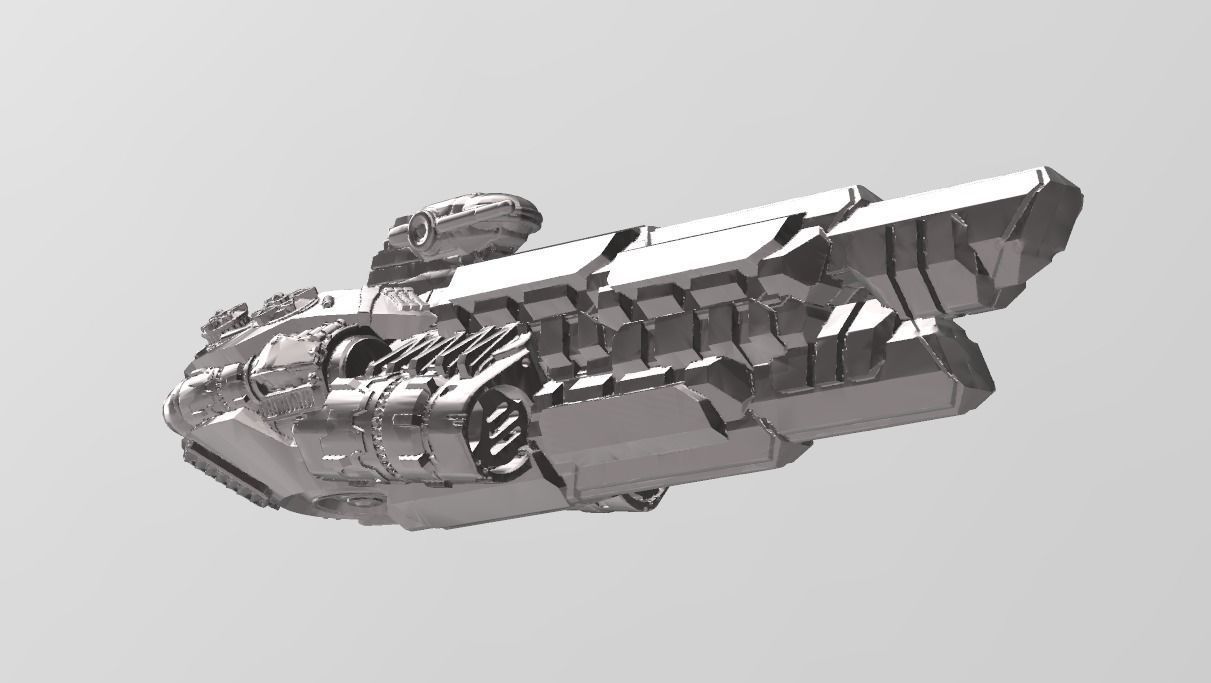 FLEET CORE- 04 FED UNION DESTROYER 3D print model_2