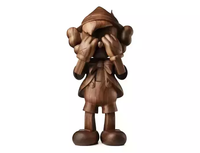 Kaws Pinocchio Wooden dor Print 3D print model