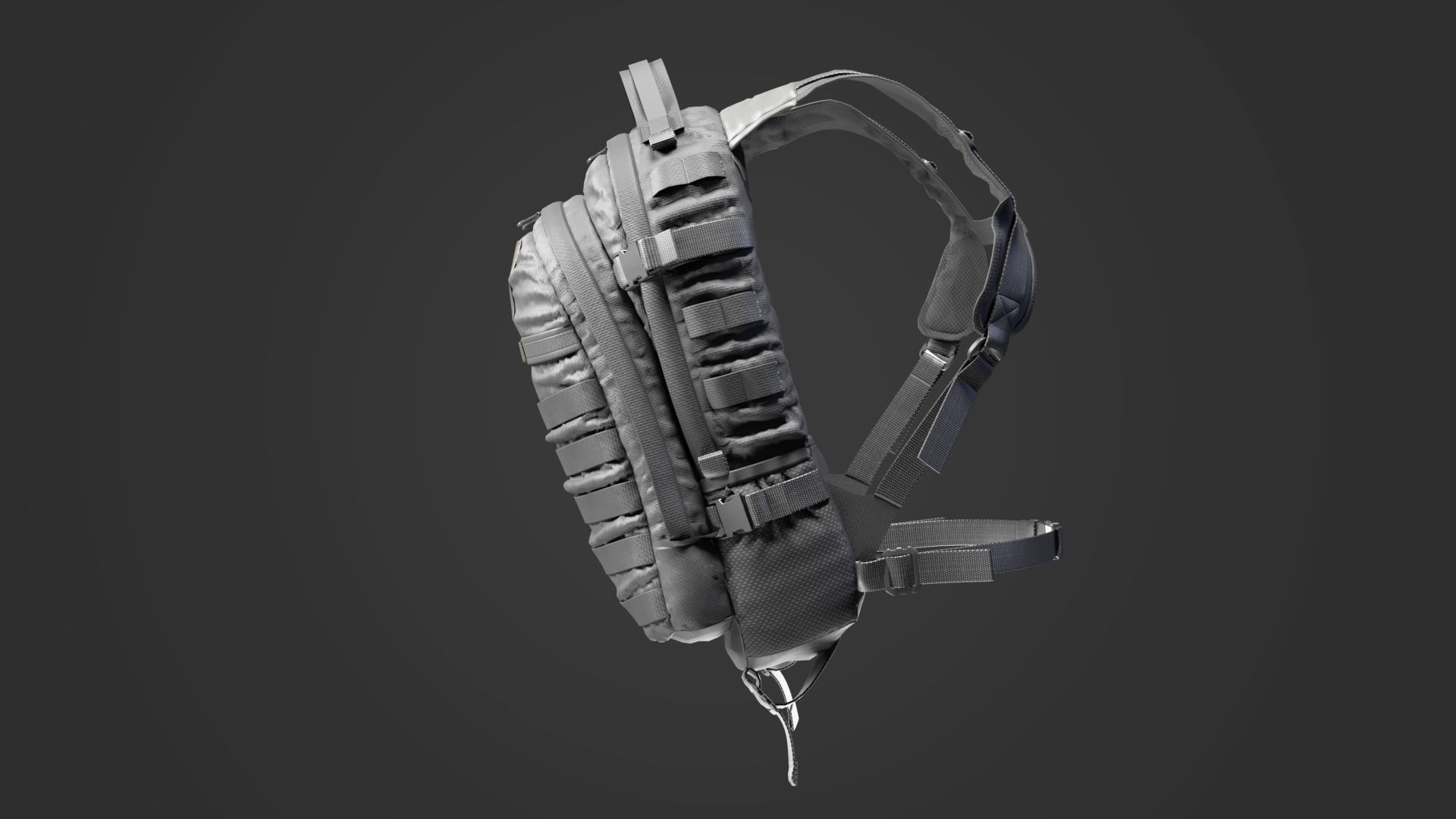 Backpack Low-poly 3D model_3