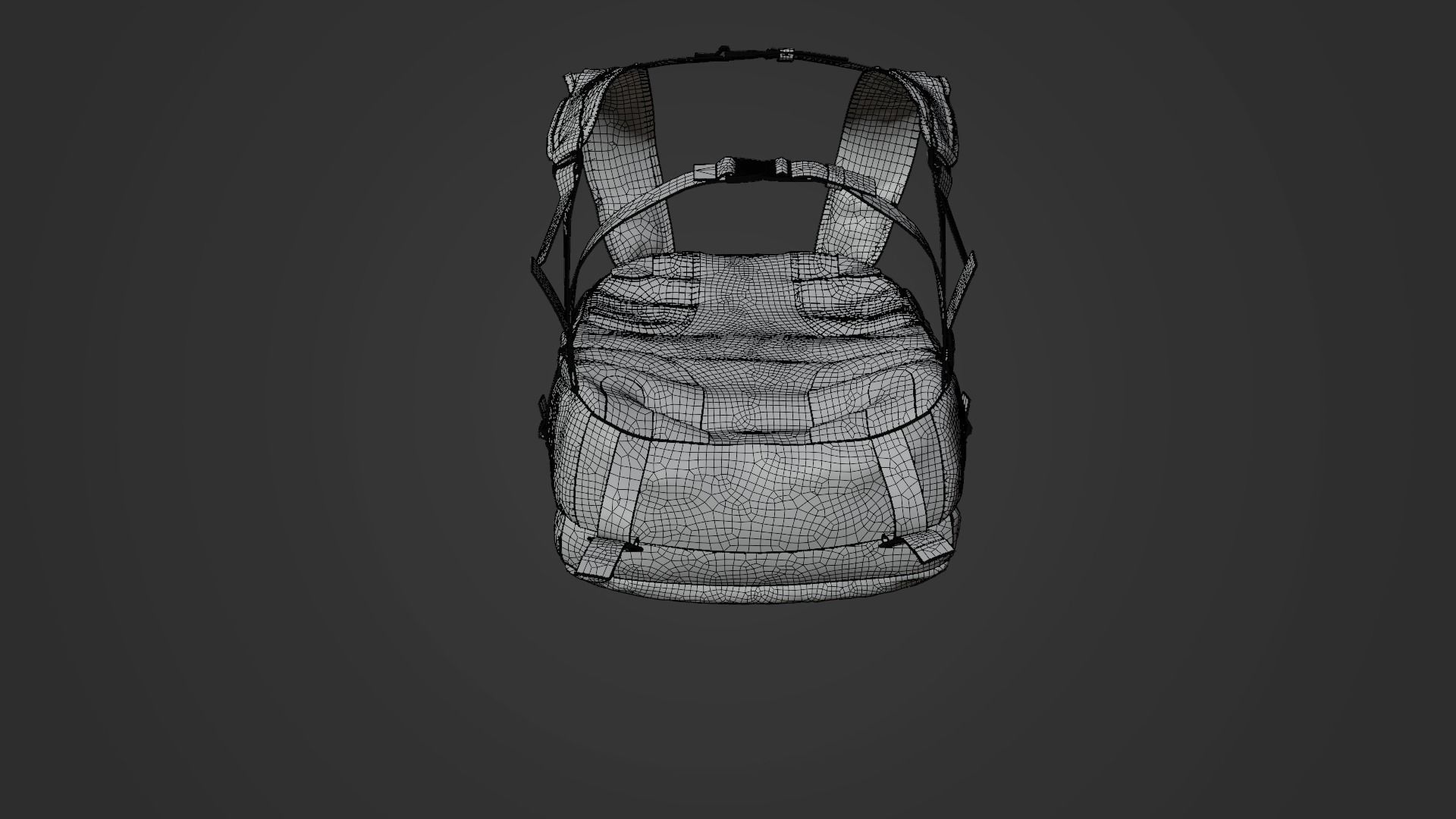 Backpack Low-poly 3D model_11