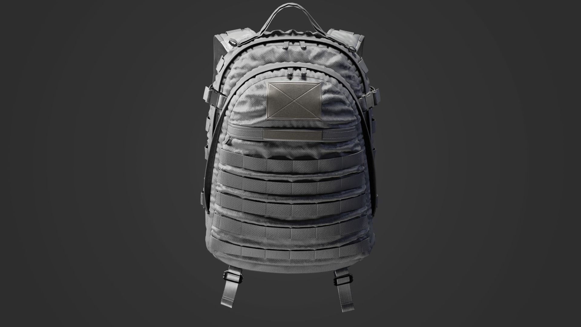 Backpack Low-poly 3D model_2