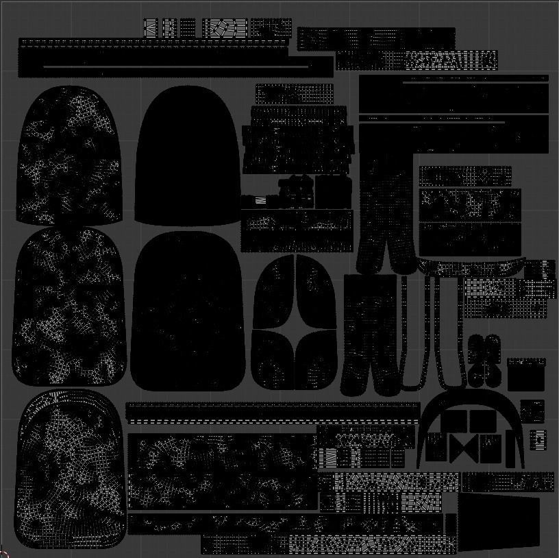 Backpack Low-poly 3D model_13