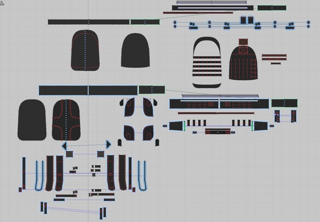 Backpack Low-poly 3D model_14