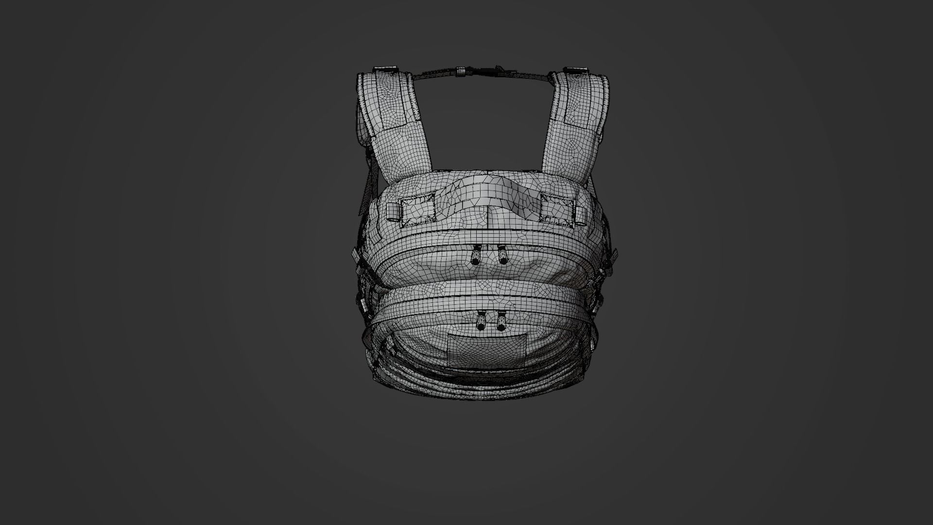 Backpack Low-poly 3D model_10