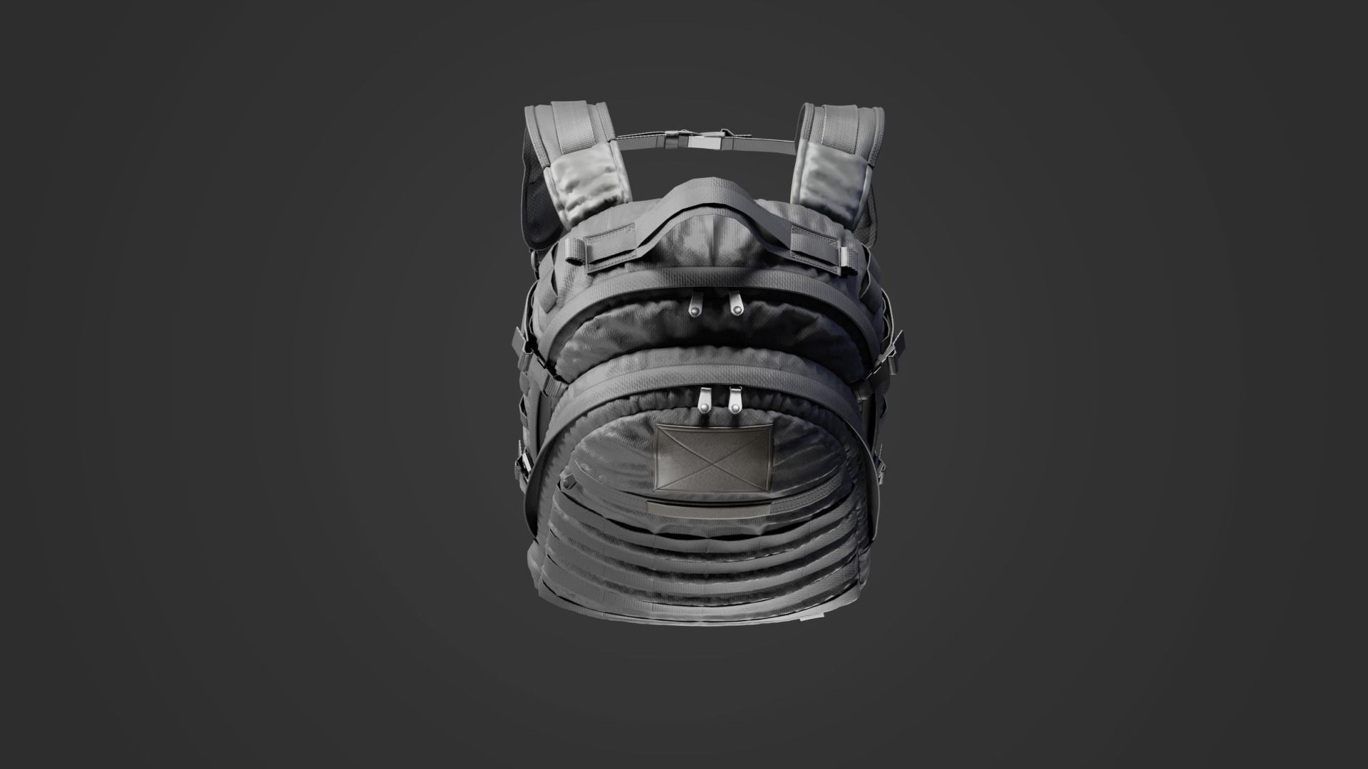 Backpack Low-poly 3D model_6