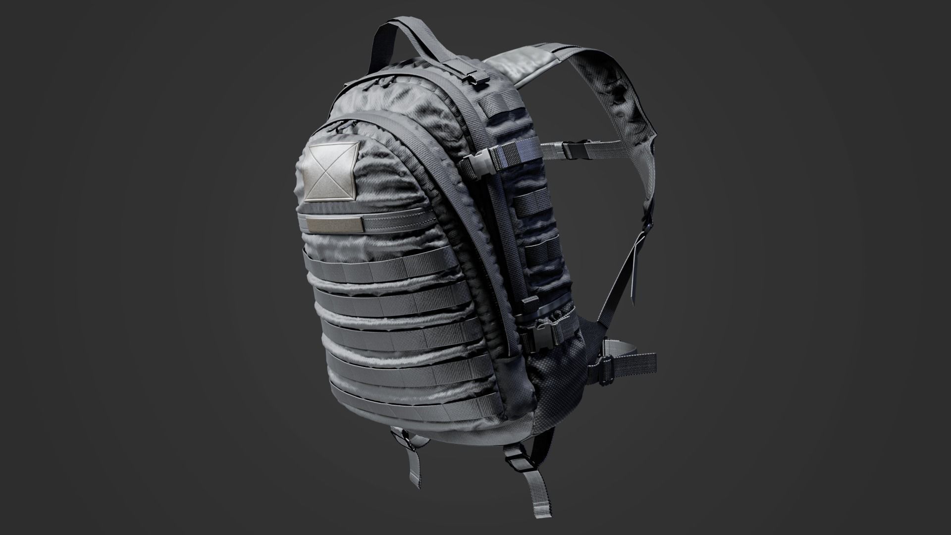 Backpack Low-poly 3D model_1