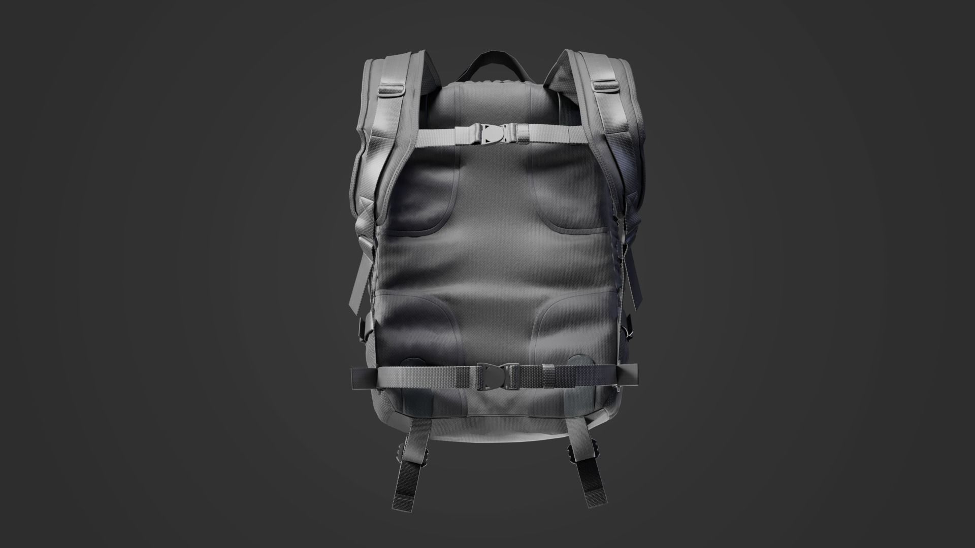 Backpack Low-poly 3D model_5