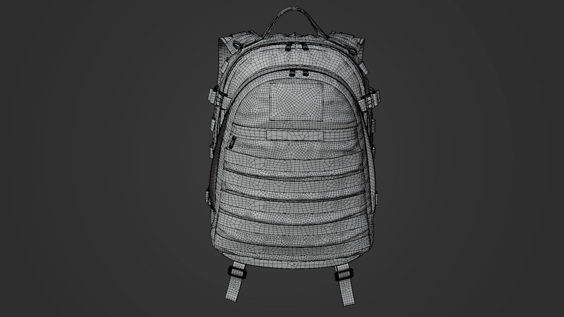 Backpack Low-poly 3D model_8