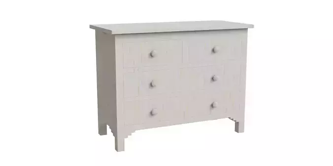 Classic White Stripe Chest Of Drawers