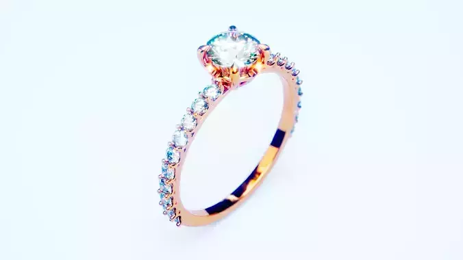 Engagement Ring 10 3D print model