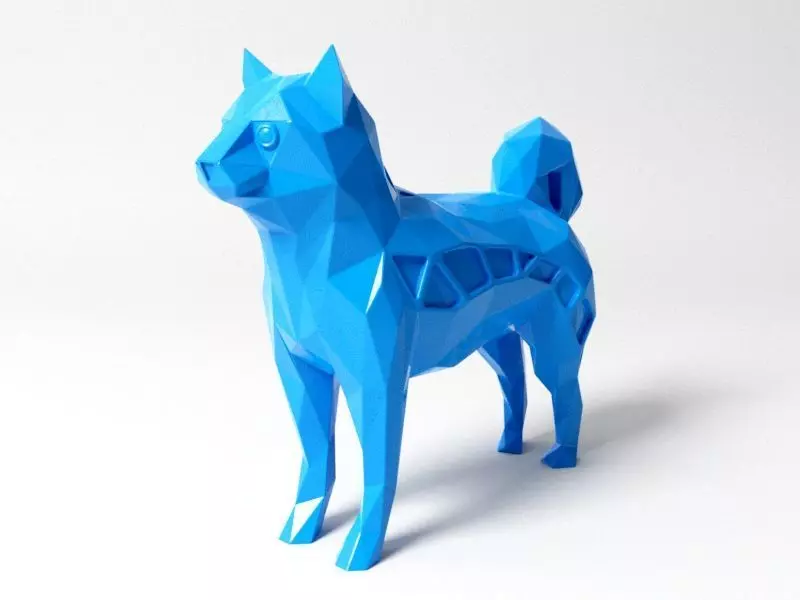 Polygon Shiba Inu 3D print model