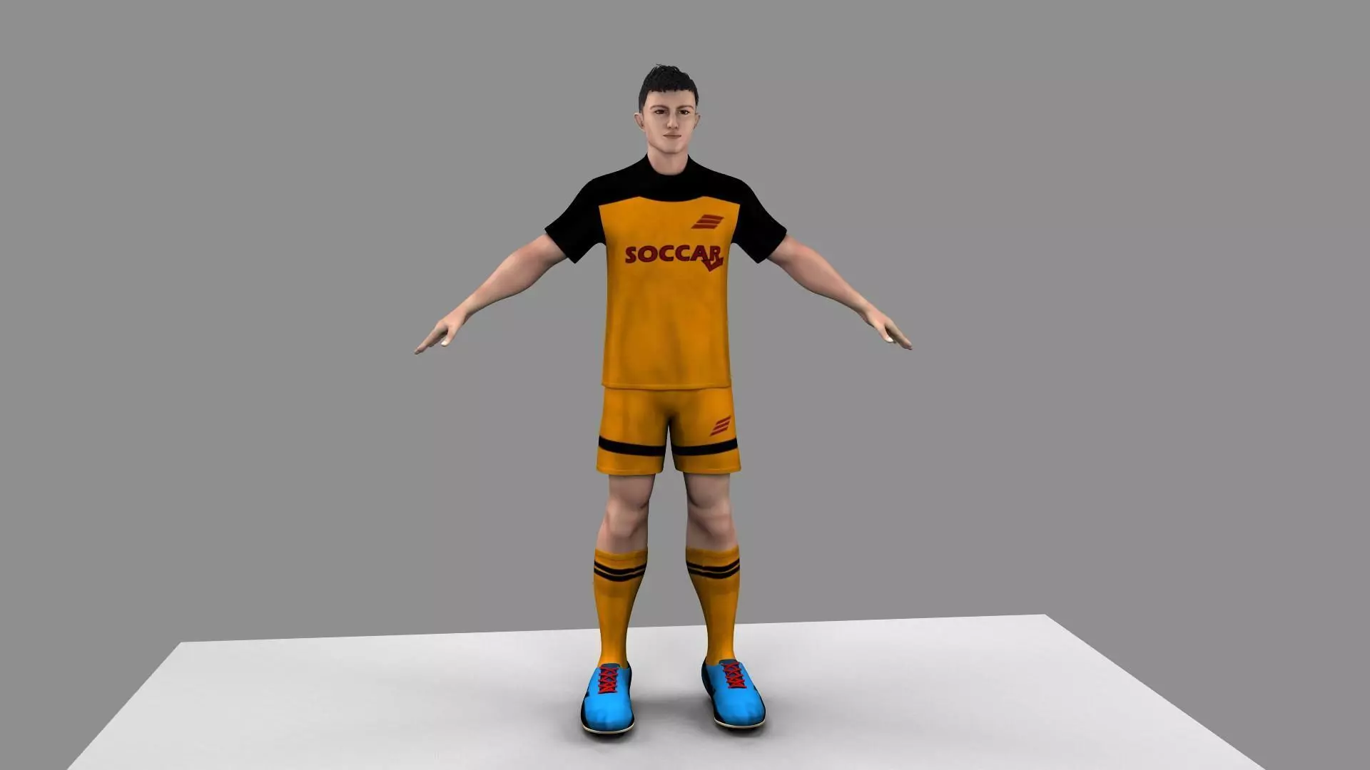 Soccer Player 3D model_0