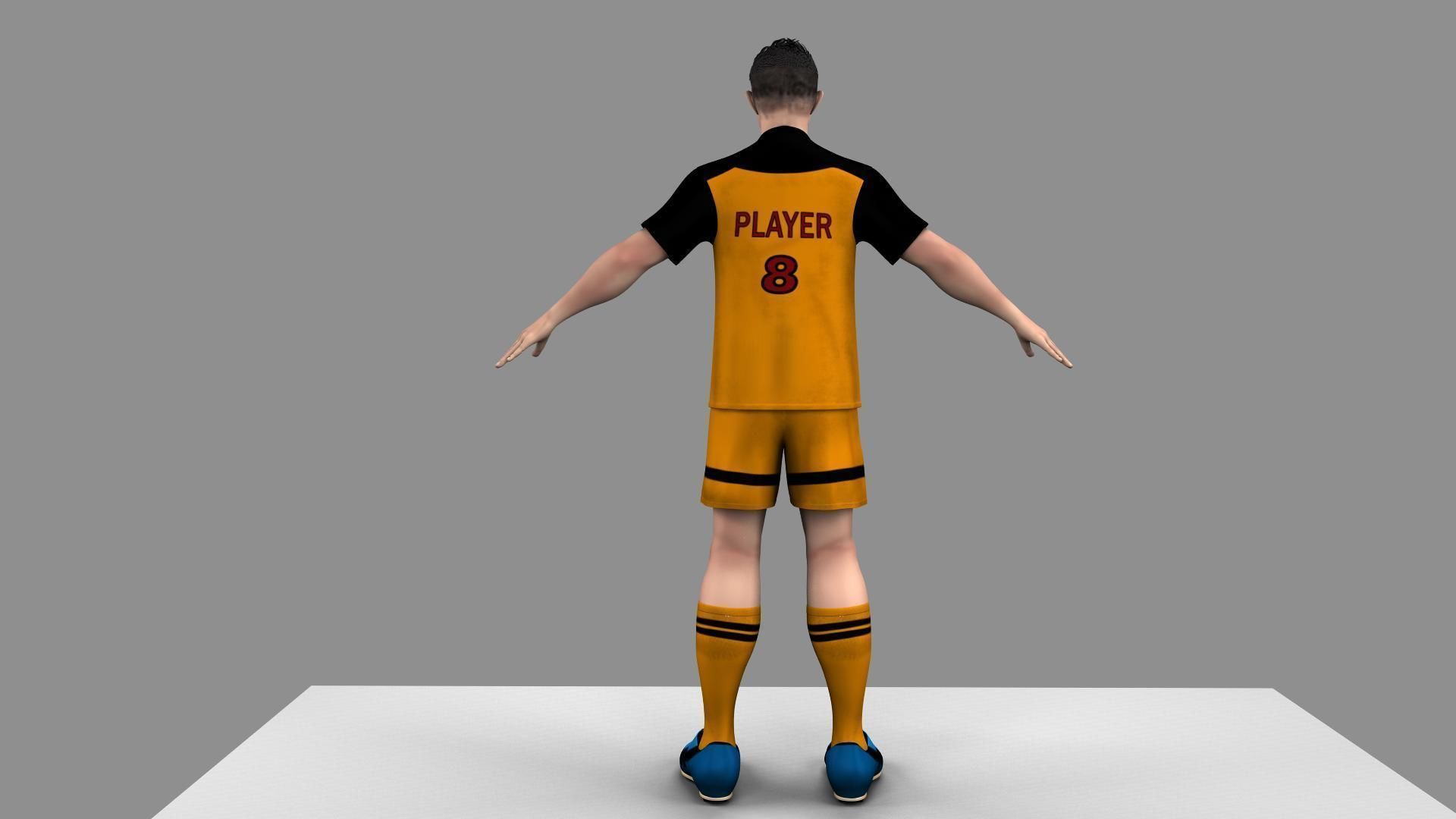 Soccer Player 3D model_5