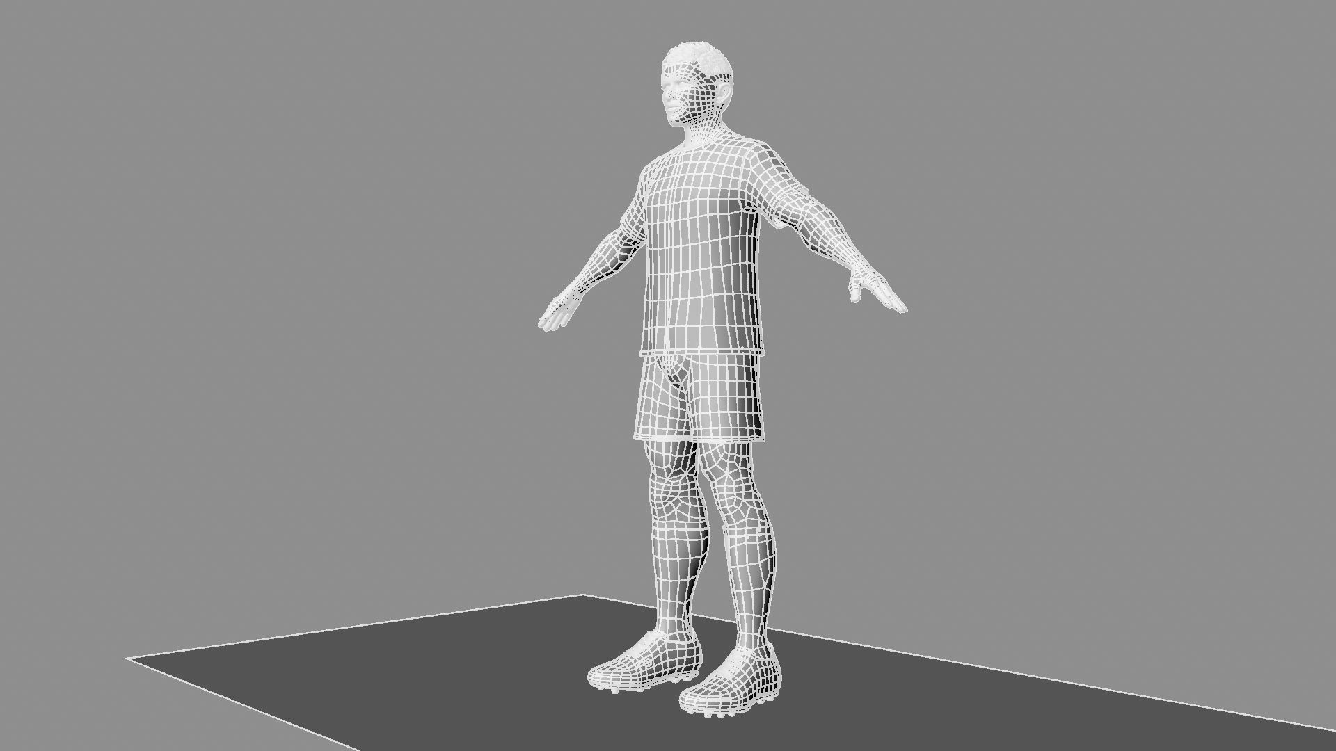 Soccer Player 3D model_17