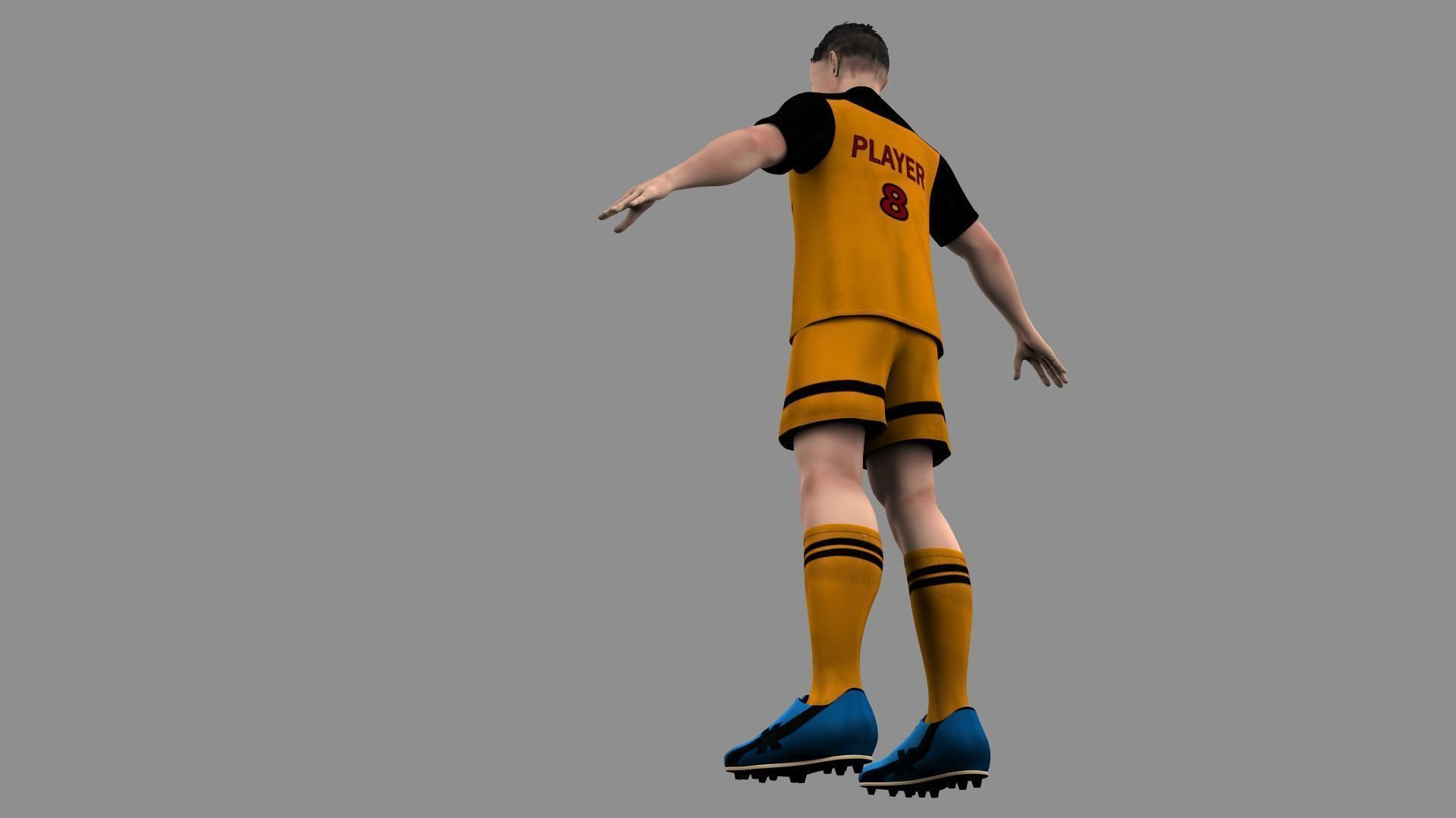 Soccer Player 3D model_6