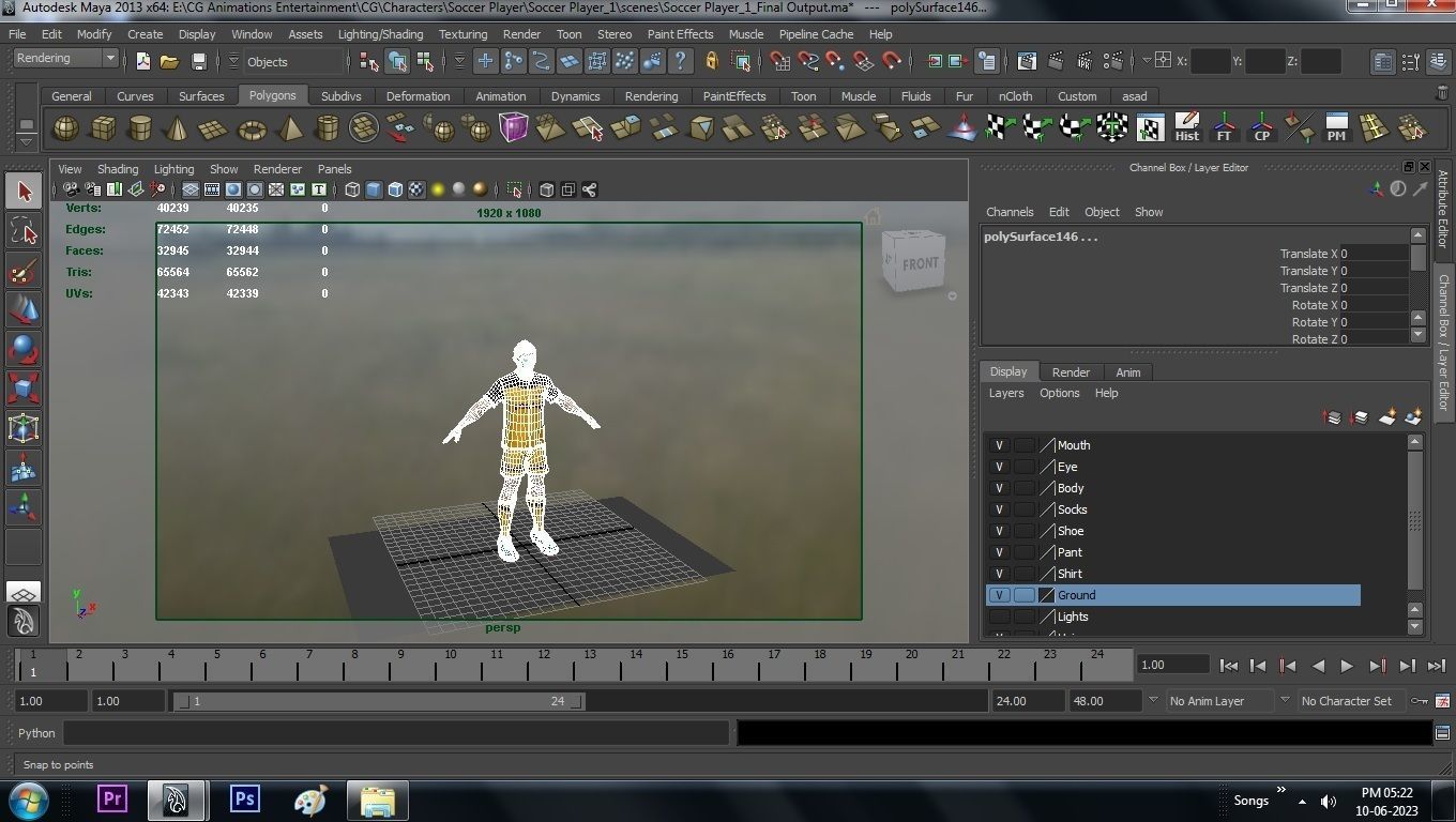 Soccer Player 3D model_36