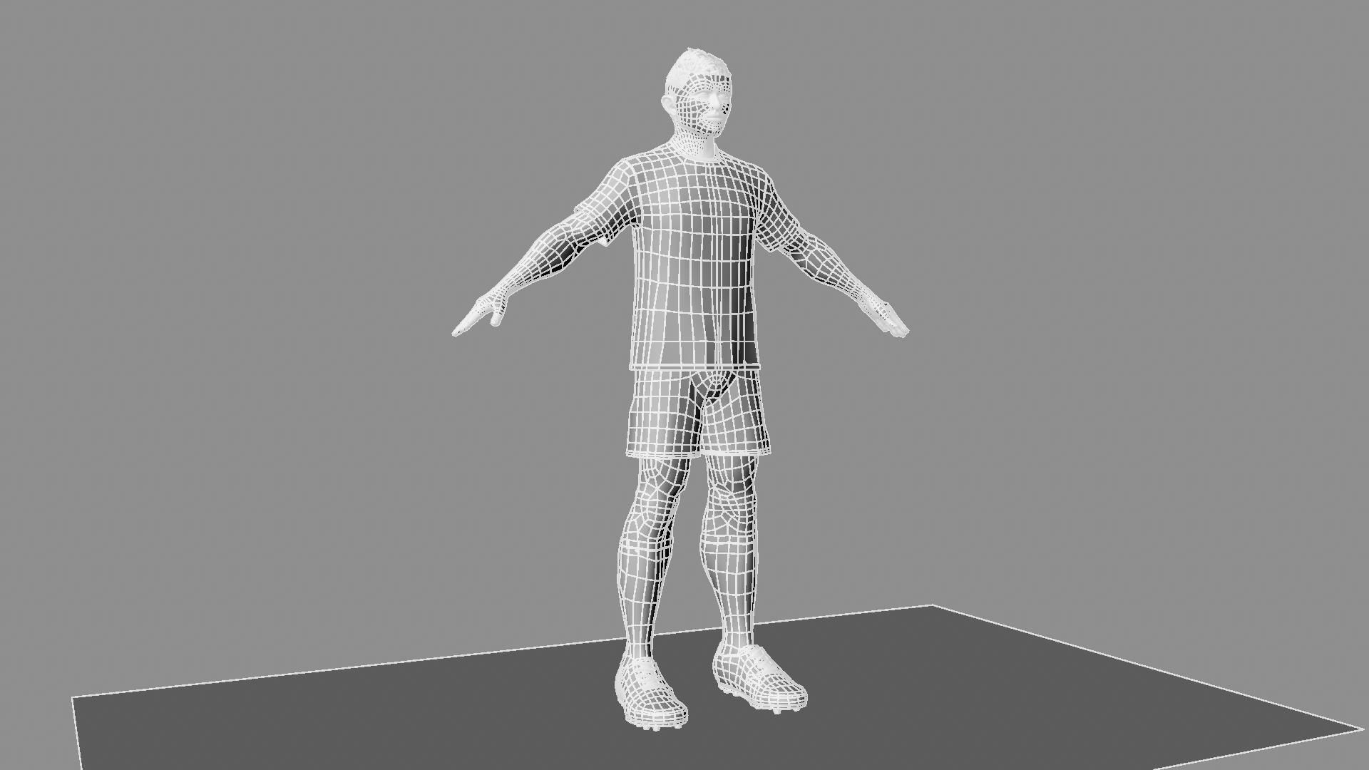 Soccer Player 3D model_16