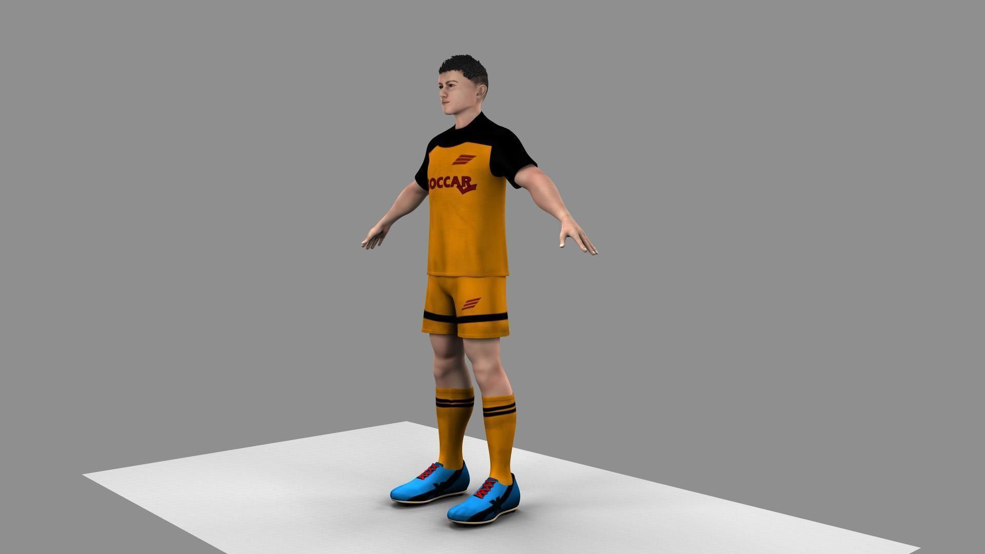 Soccer Player 3D model_12