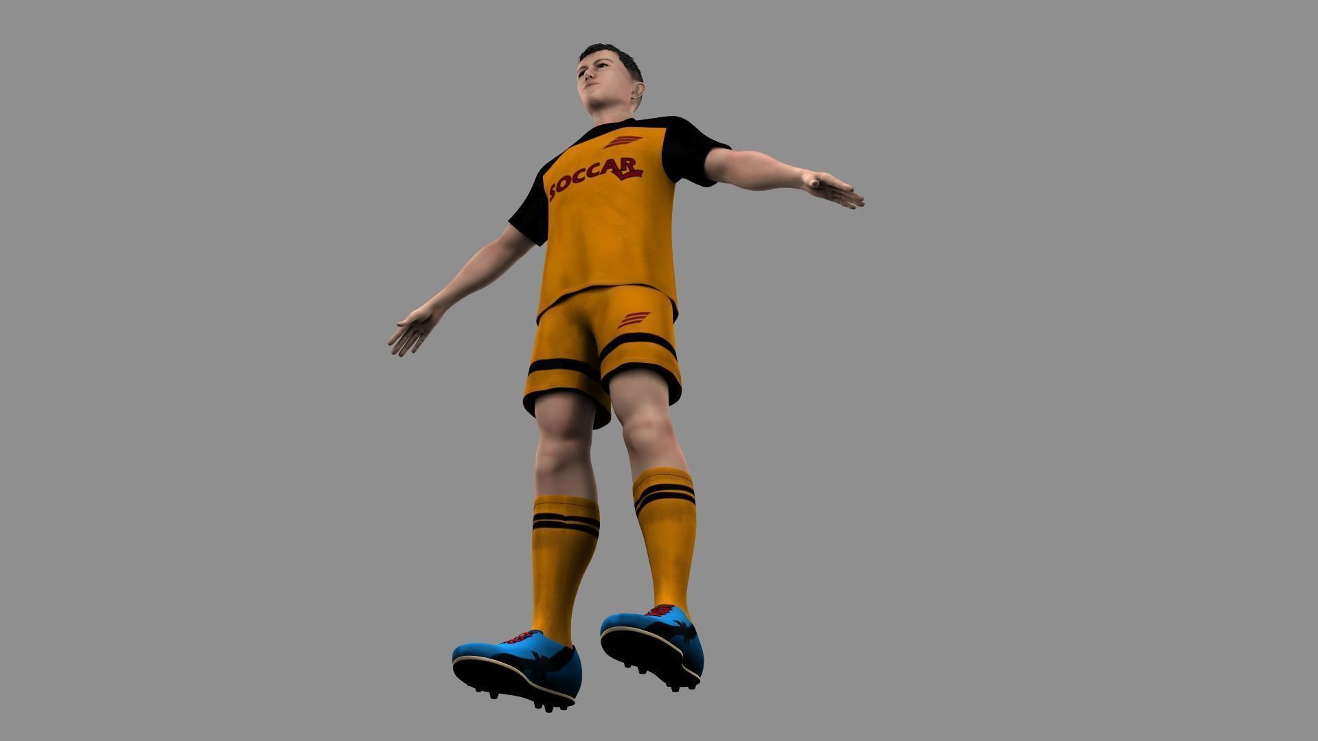 Soccer Player 3D model_7