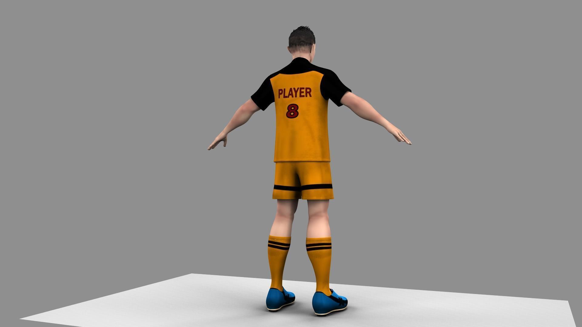 Soccer Player 3D model_34