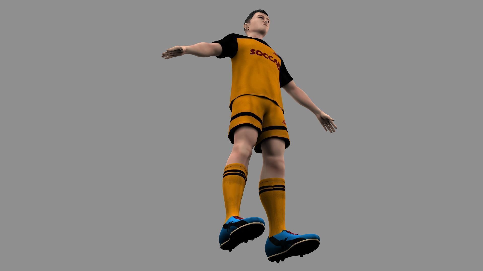 Soccer Player 3D model_8