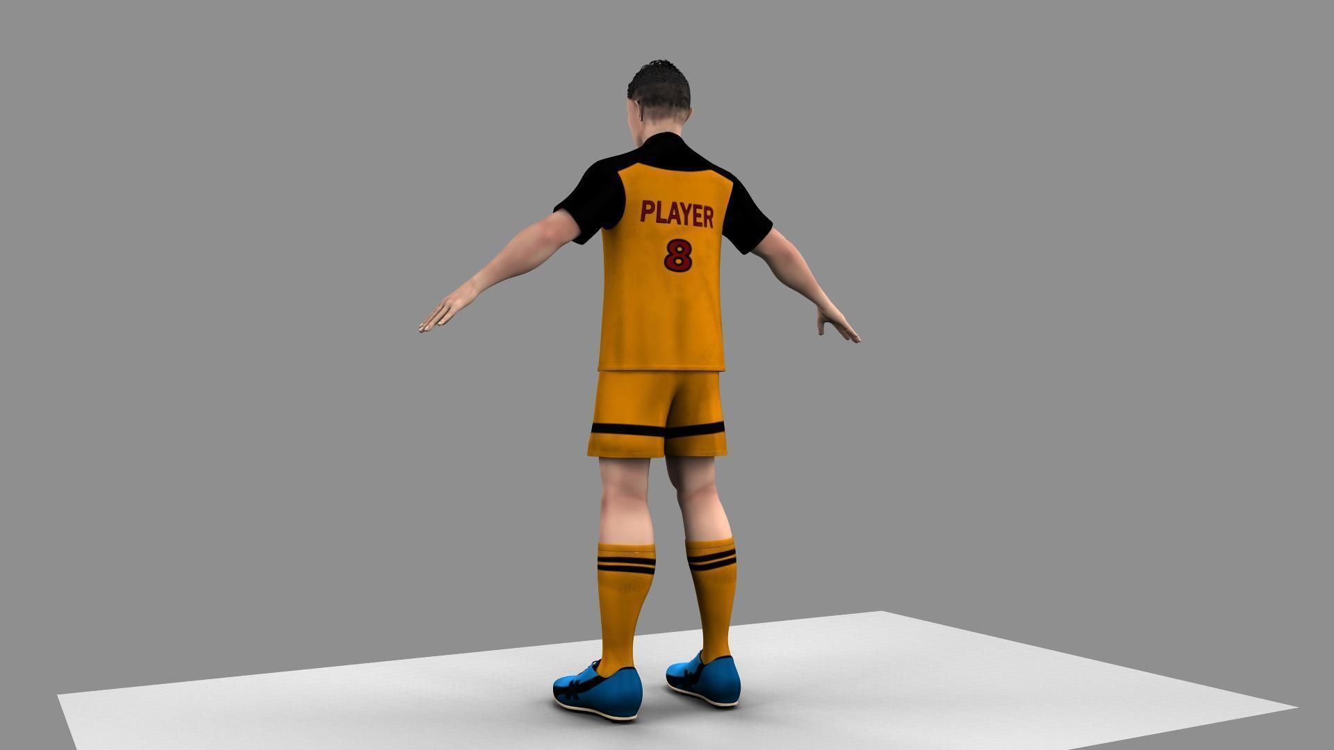 Soccer Player 3D model_23