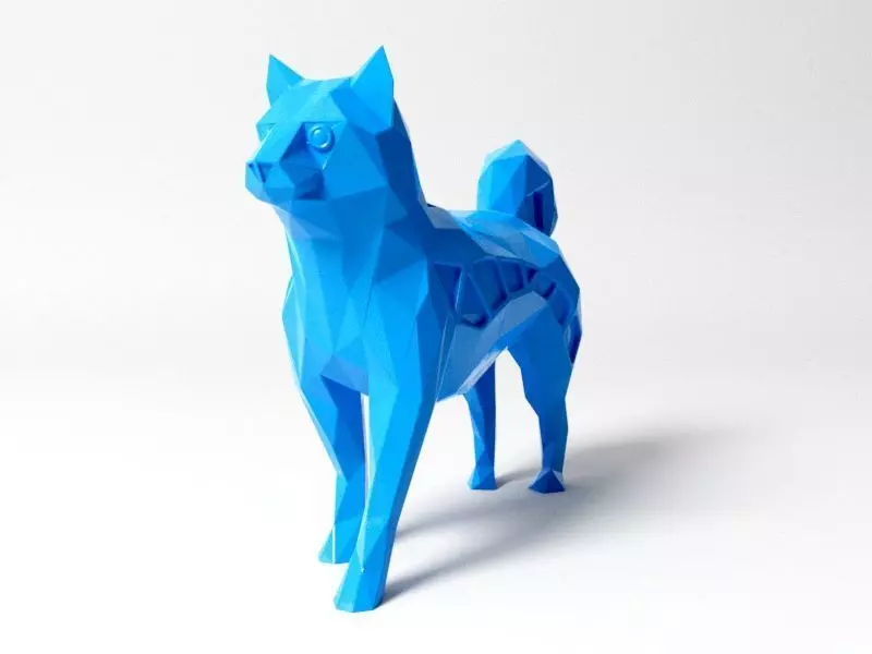 Polygon Shiba Inu 3D print model