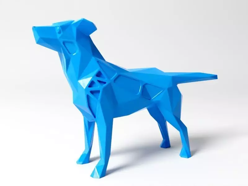 Polygon Smalltan Dog 3D print model